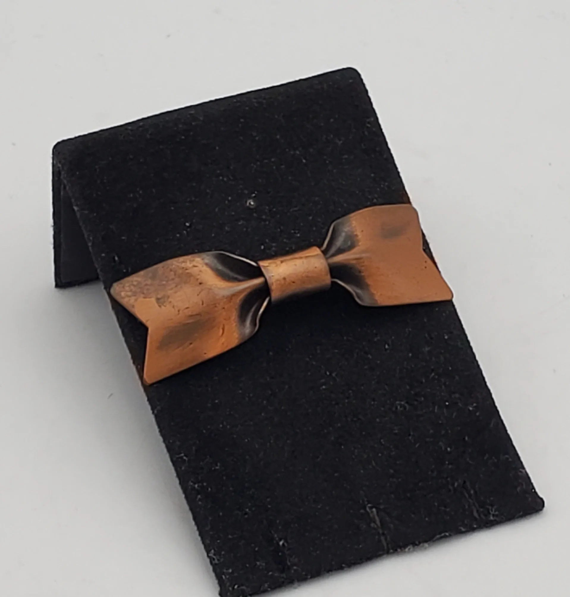 Vintage Copper Bow Tie Brooch