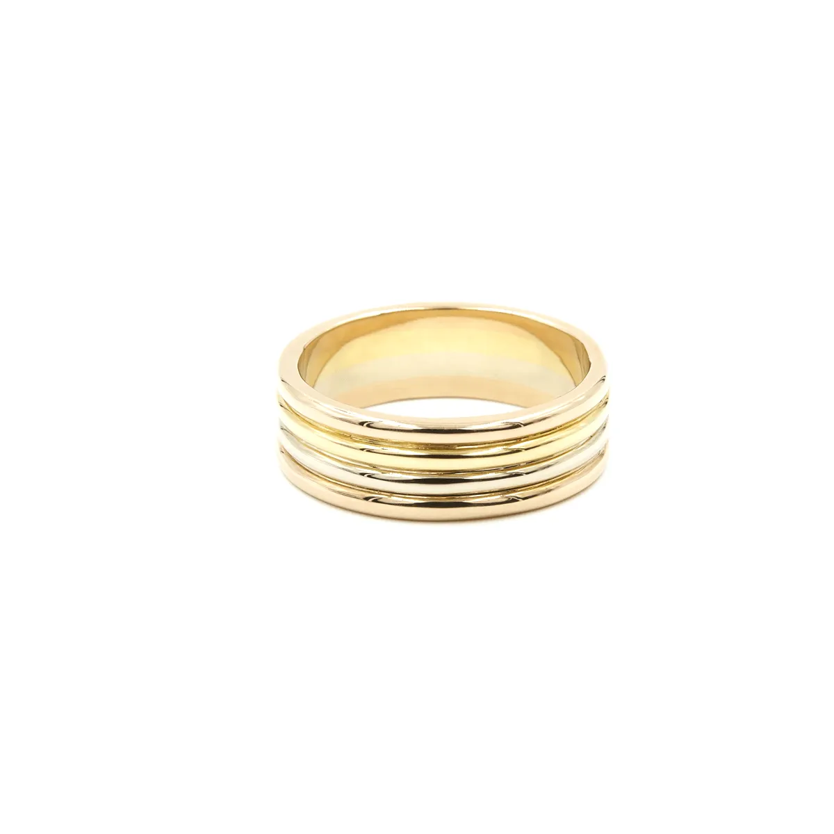 Wedding Band - 18-Karat Solid Tri-Color Wedding Ring