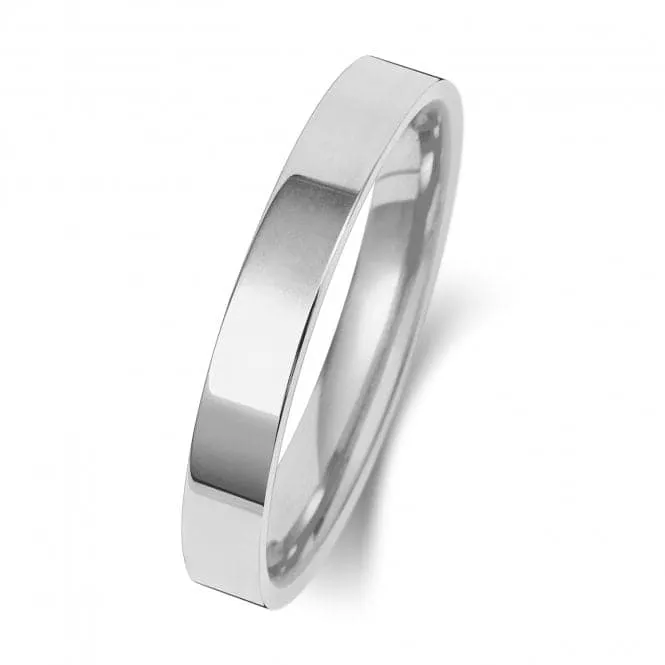 Wedding Band 18K Flat Court 3mm-1.7 Wedding  Ring WQ123WH/I