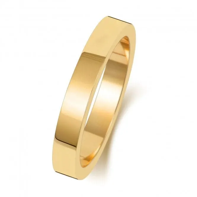 Wedding Band 9K Flat Flat 3 mm - 1.15 Wedding  Ring W173L