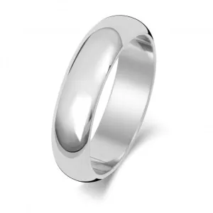 Wedding Band Platinum D Shape 5mm-1.75 Wedding  Ring WP105H