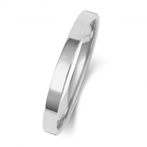 Wedding Band Platinum Flat Court 2mm-1.7 Wedding  Ring WP121H