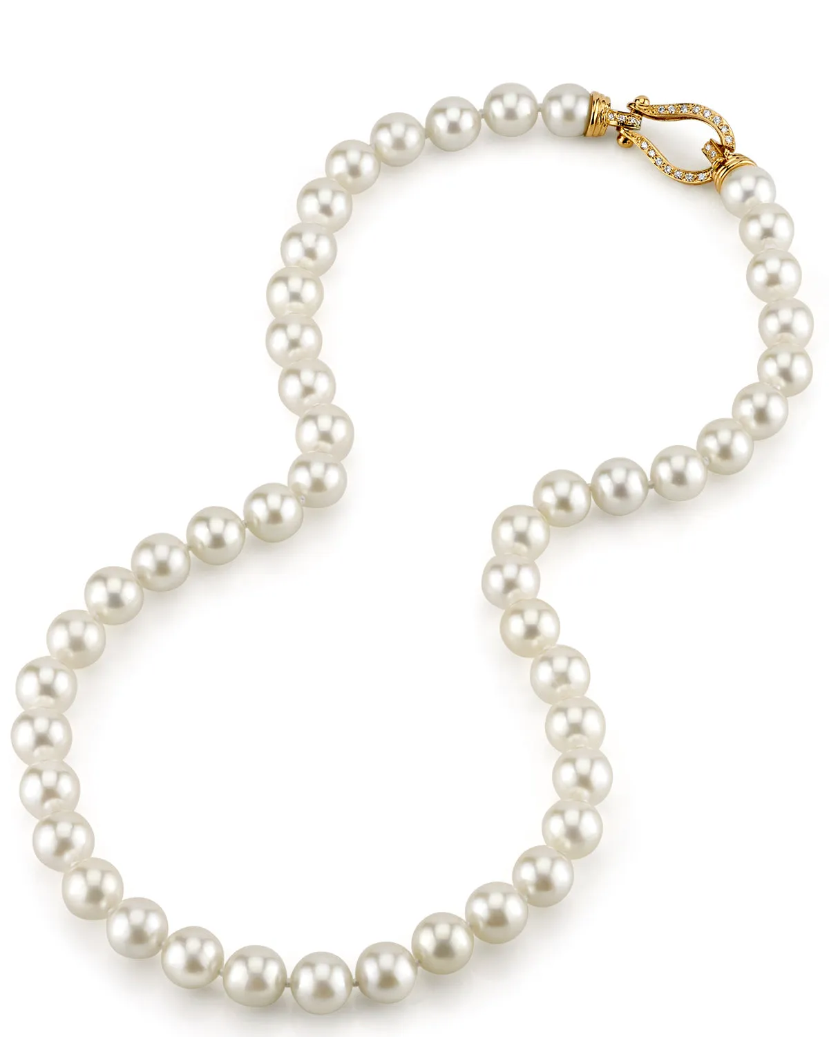 White Japanese Akoya Pearl Necklace, 8.5-9.0mm - AAA Quality