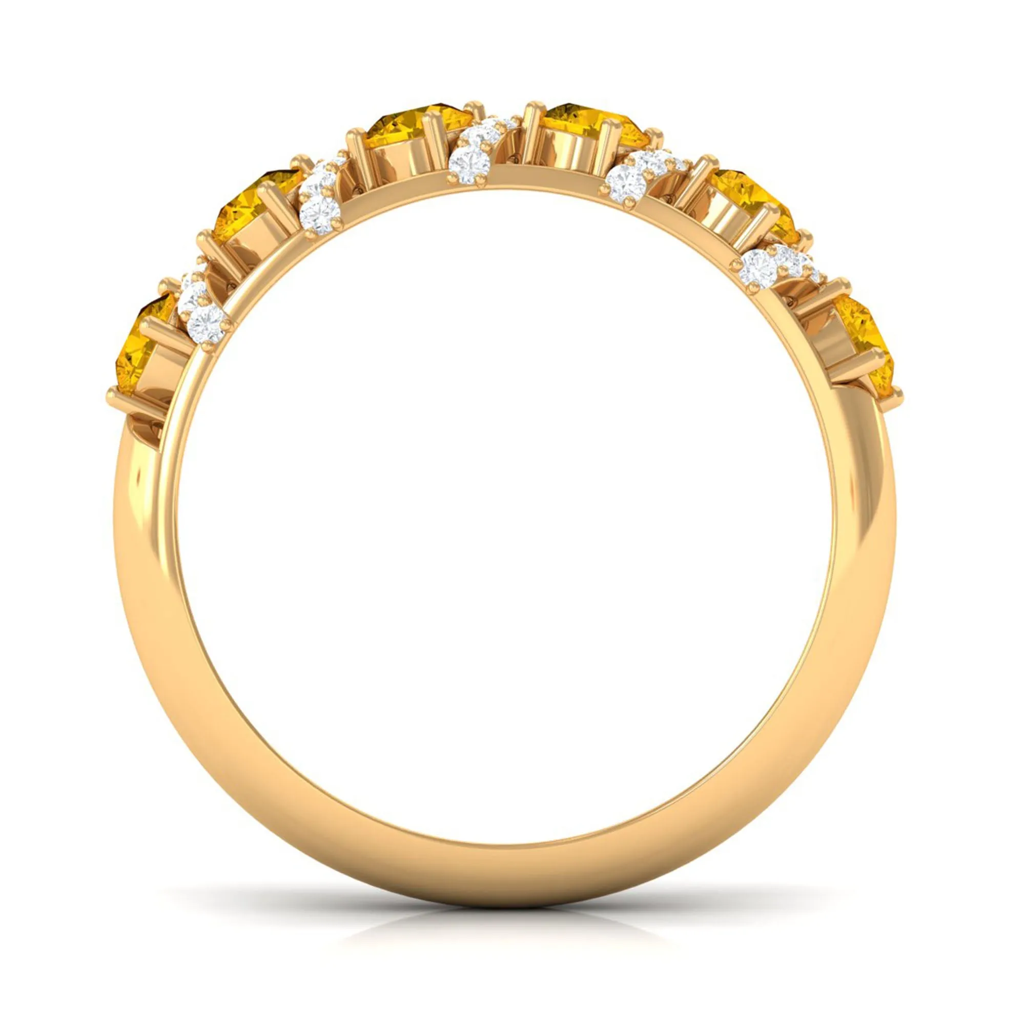 Yellow Sapphire Designer Anniversary Ring