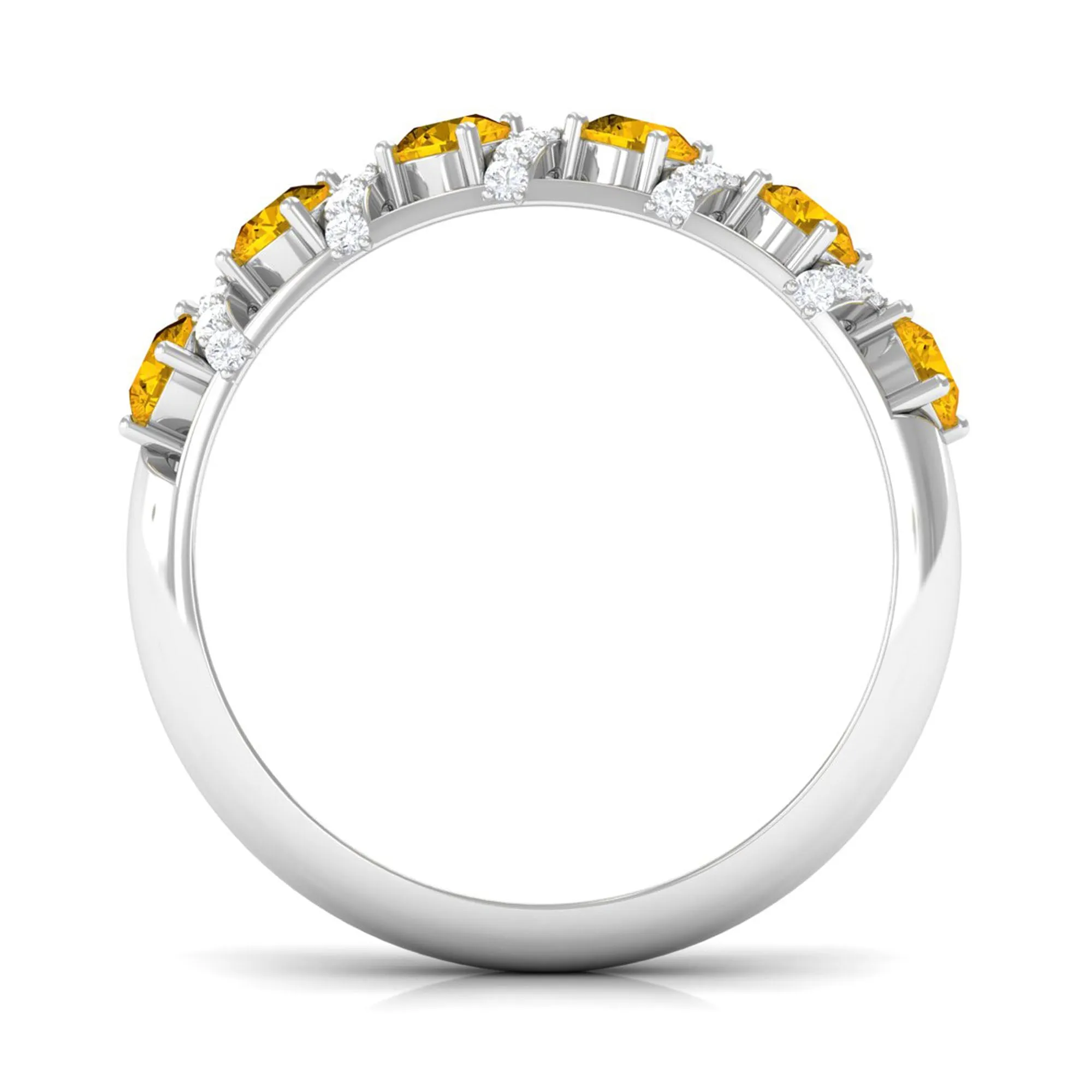 Yellow Sapphire Designer Anniversary Ring