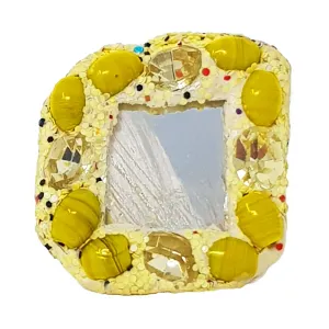 YELLOW SQUARE COCKTAIL RING